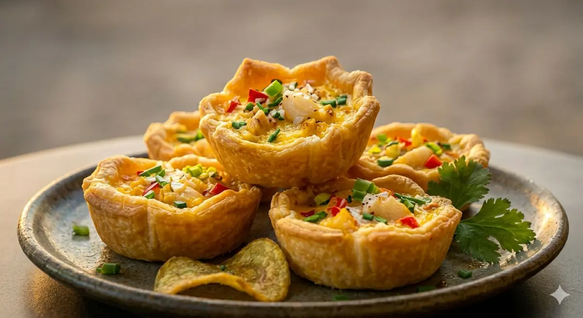 Caribbean Codfish Quiche Tartlets